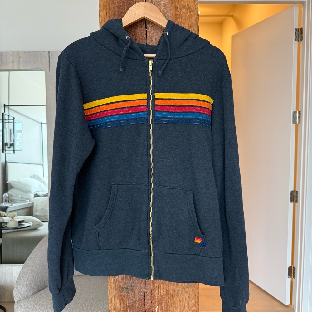 Aviator Nation 5 stripe hoodie (unisex)